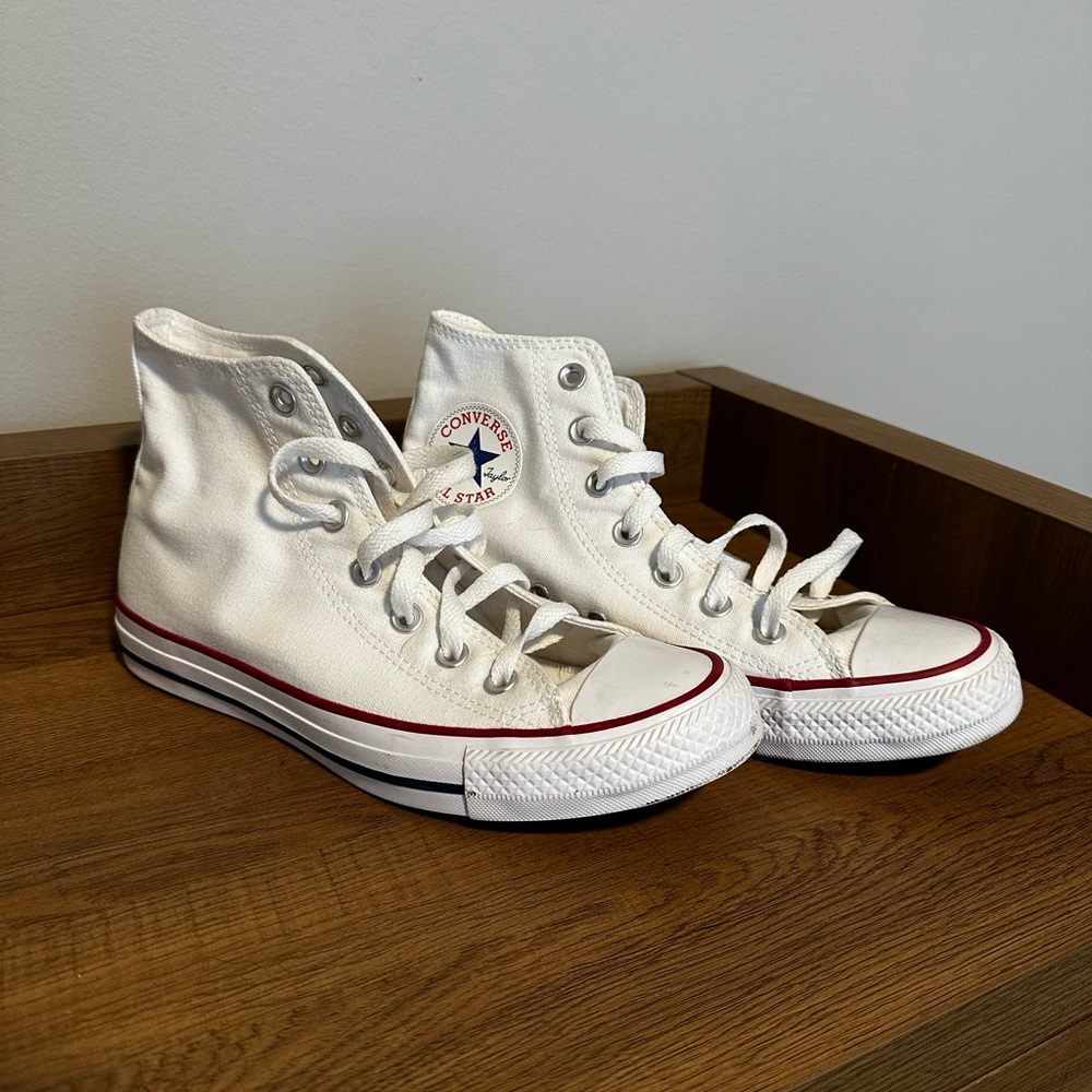 Converse White Canvas High-Tops